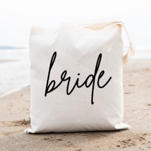 Sac fourre-tout de mariée écriture moderne