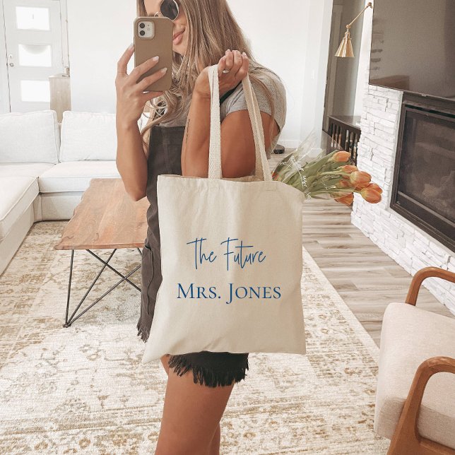 Sac fourre-tout de mariée, Future Mrs Blue personn (Créateur téléchargé)
