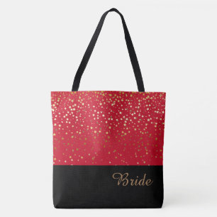 Sac fourre-tout de mariée Red & Petite Golden Star