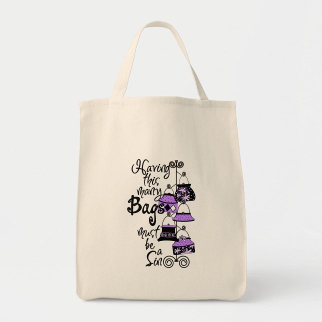 Sac fourre-tout de mode violet (Devant)