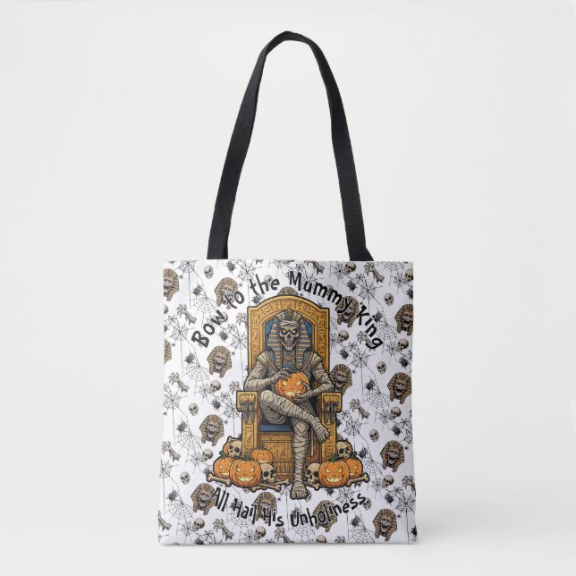🤍 Sac fourre-tout de mommy Pharaoh blanc 👑 🎃 (Devant)