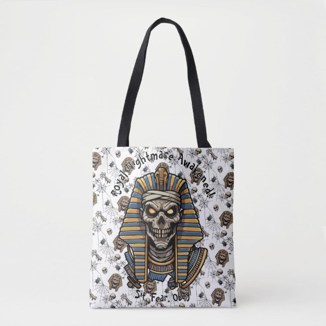 🤍 Sac fourre-tout de mommy Pharaoh blanc 👑 🎃 (Devant)