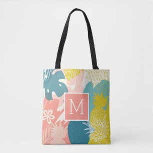 Sac fourre-tout de monogramme d'ananas hawaïen tro