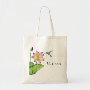 Sac fourre-tout de monogramme de fleurs Lotus