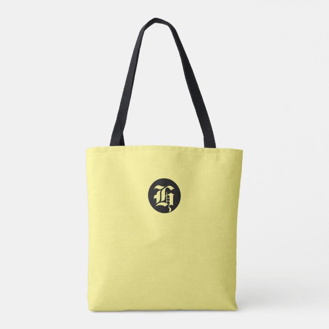 Sac fourre-tout de monogramme jaune (Dos)