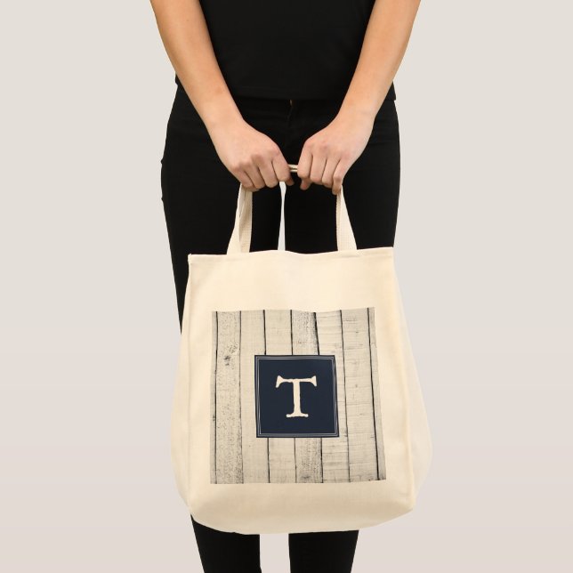 Sac fourre-tout de monogramme rustique de la Marin (Devant (produit))