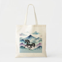Sac fourre-tout de montagne Majestic Horse & Water