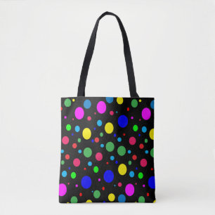 Sac fourre-tout de Motif de couleur de bulle Polka