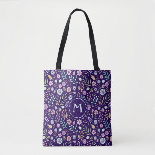 Sac fourre-tout de Motif de Monogram Floral Whimsi