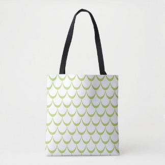 Sac fourre-tout de Motif de pétoncle vert minimal