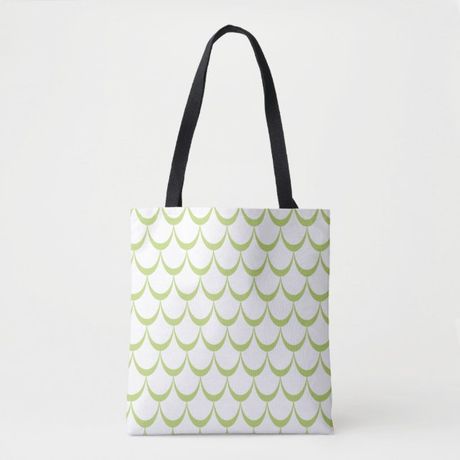 Sac fourre-tout de Motif de pétoncle vert minimal (Devant)
