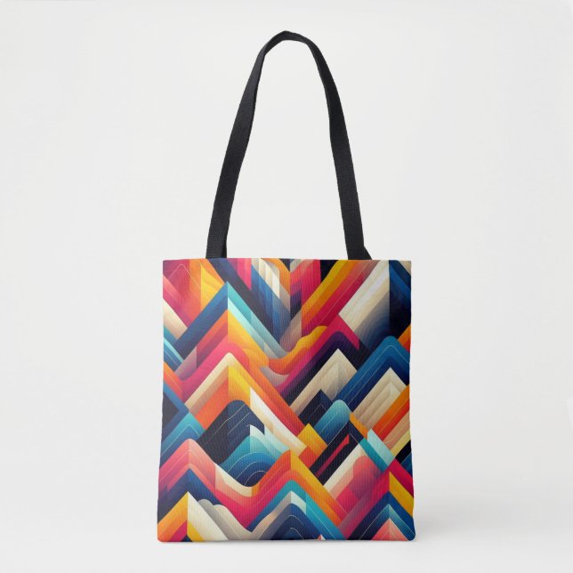 Sac fourre-tout de Motif géométrique dynamique (Devant)