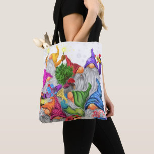 Sac fourre-tout de Noël avec Happy Gnome Party