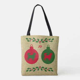 Sac fourre-tout de Noël de Collie Frontière