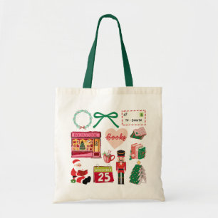 Sac fourre-tout de Noël de l'amant du livre