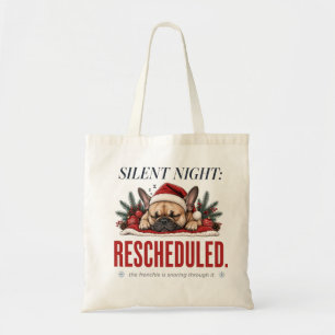 Sac fourre-tout de Noël drôle Frenchie silencieux
