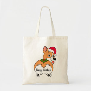 Sac fourre-tout de Noël pour chien Corgi