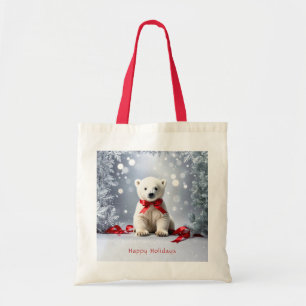 Sac fourre-tout de Noël pour ours polaire
