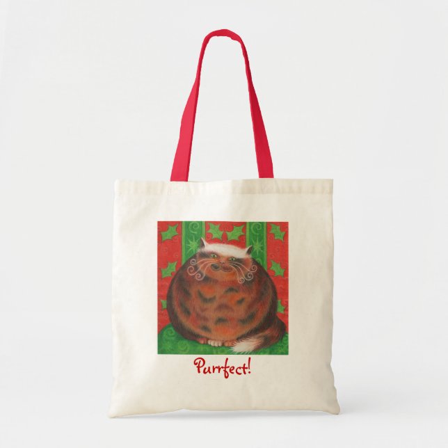 Sac fourre-tout de Noël Pud 'Purrfect ! ' (Devant)