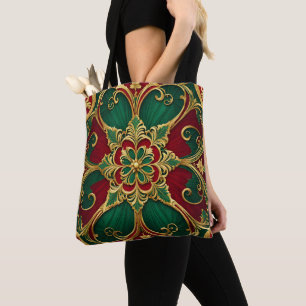 Sac fourre-tout de Noël Rouge Vert