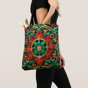 Sac fourre-tout de Noël Rouge Vert