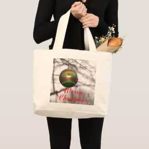 Sac fourre-tout de Noël rouge vert