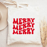 sac fourre-tout de Noël super retro sacs<br><div class="desc">Ce sac fourre-tout "joyeux" dispose d'une police et d'un cadre rétro uniques. Changez la couleur de cette police   disant pour s'adapter complètement à votre style personnel!</div>