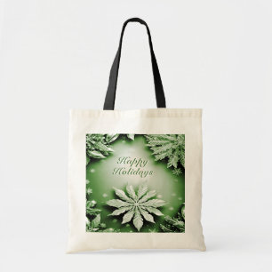 Sac fourre-tout de Noël vert Floral