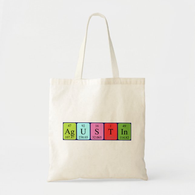 Sac fourre-tout de nom de table périodique Agustin (Devant)