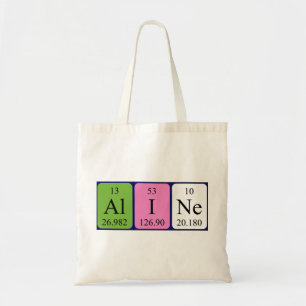 Sac fourre-tout de nom de table périodique Aline