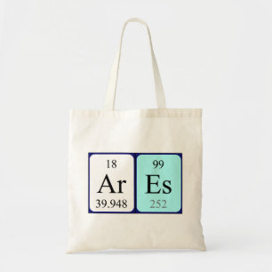 Sac fourre-tout de nom de table périodique Ares