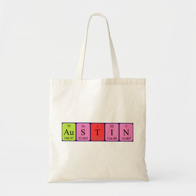 Sac fourre-tout de nom de table périodique Austin (Devant)