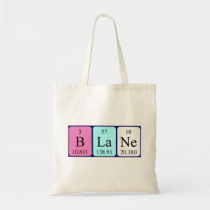 Sac fourre-tout de nom de table périodique Blane