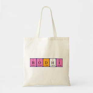 Sac fourre-tout de nom de table périodique Bodhi