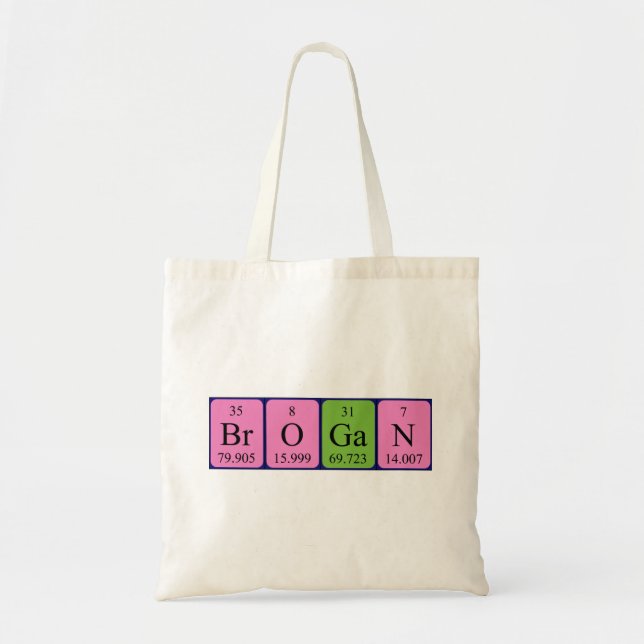 Sac fourre-tout de nom de table périodique Brogan (Devant)
