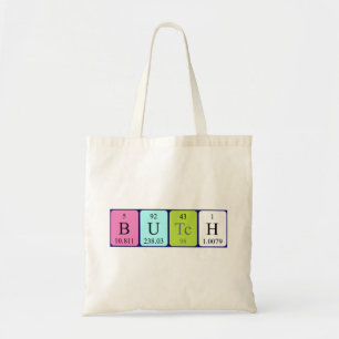 Sac fourre-tout de nom de table périodique Butch