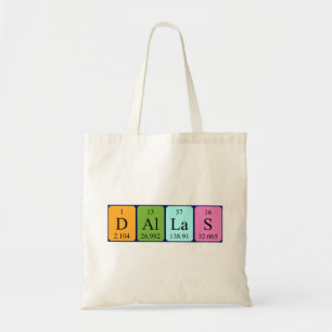 Sac fourre-tout de nom de table périodique Dallas