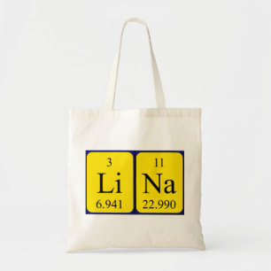 sac fourre-tout de nom de table périodique de la