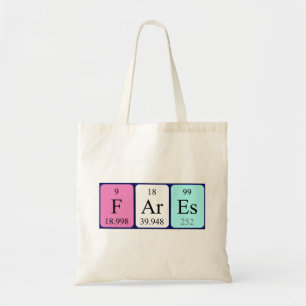Sac fourre-tout de nom de table périodique des tar