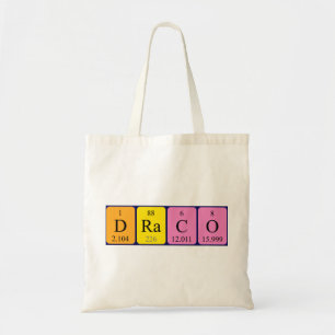sac fourre-tout de nom de table périodique Draco