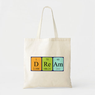 Sac fourre-tout de nom de table périodique Dream