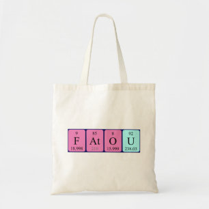 Sac fourre-tout de nom de table périodique Fatou