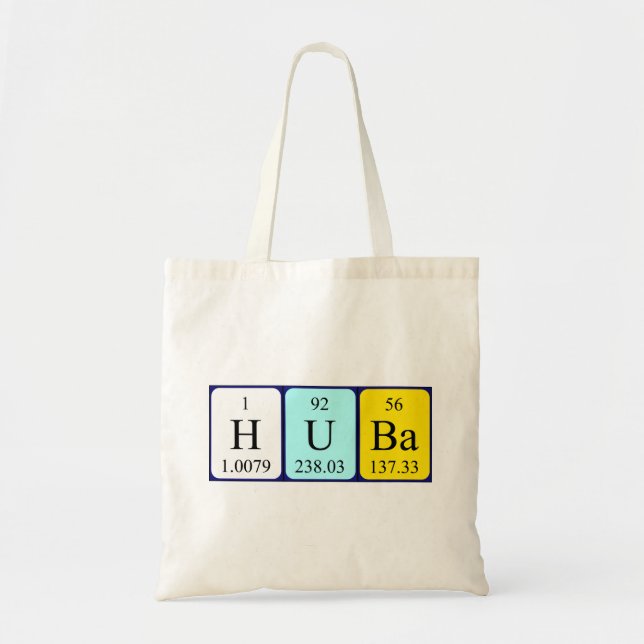 Sac fourre-tout de nom de table périodique Huba (Devant)
