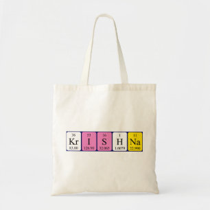 Sac fourre-tout de nom de table périodique Krishn