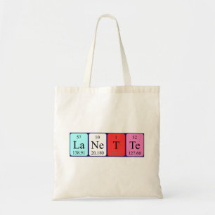Sac fourre-tout de nom de table périodique Lanette