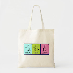 Sac fourre-tout de nom de table périodique Largo