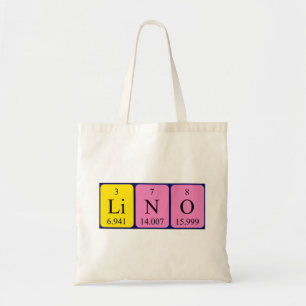 Sac fourre-tout de nom de table périodique Lino