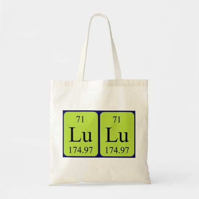 Sac fourre-tout de nom de table périodique LuLu (Devant)