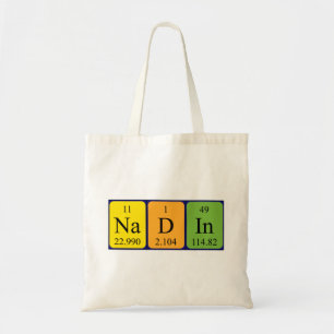 Sac fourre-tout de nom de table périodique Nadin