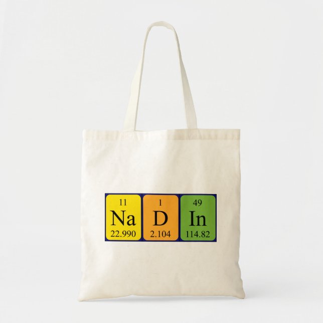Sac fourre-tout de nom de table périodique Nadin (Devant)
